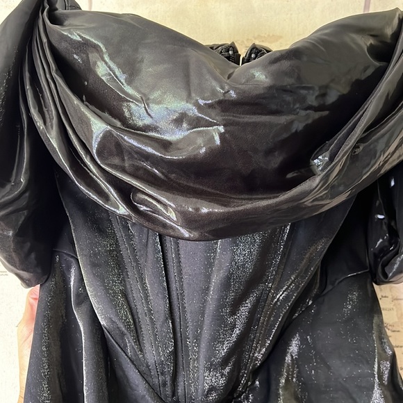 RARE House of CB ‘Lucinda’ Off Shoulder Mini Wetlook Night Out Dress NWT - Picture 10 of 12